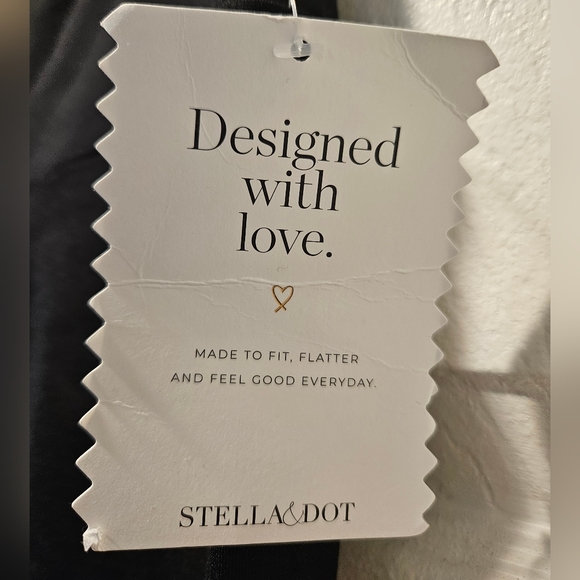 STELLA & DOT NWT SIZE M "YOU ARE LOVED" BLACK PONTE KNIT LEGGINGS - Picture 5 of 5